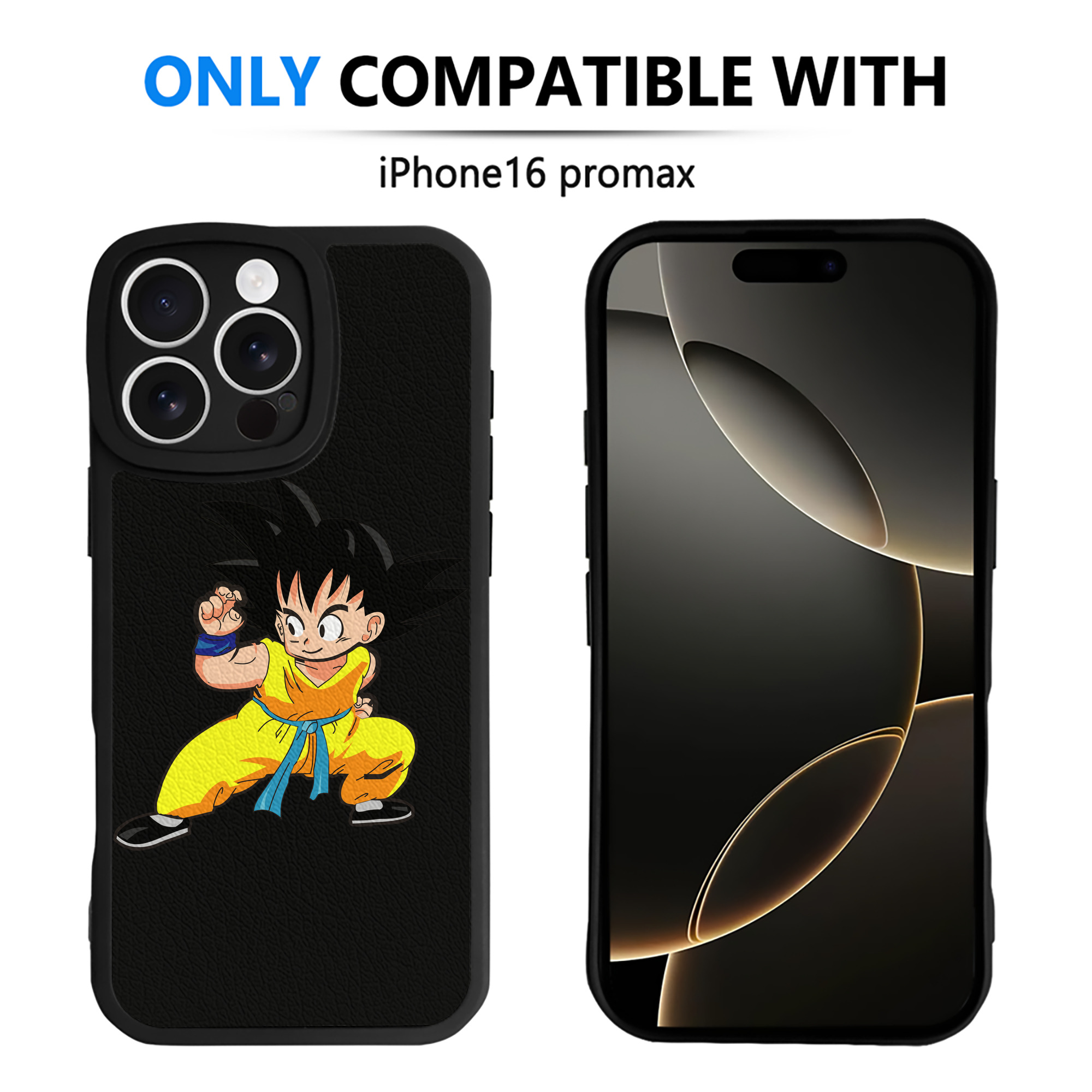 （画像用） ドラゴンボール 孫悟空（そん ごくう）Son Goku カカロット DRAGON BALL Kakarotto 【iPhone 16シリーズ対応】シリコンスマホケース（レザー調） 材質：シリコン